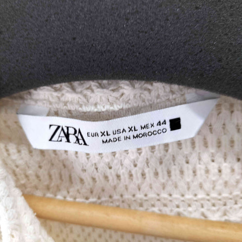 ザラ ZARA レースデザイン S/S オープンカラーシャツ メンズ import:XL