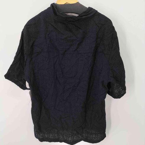 ザラ ZARA レースデザイン S/S オープンカラーシャツ メンズ import:XL