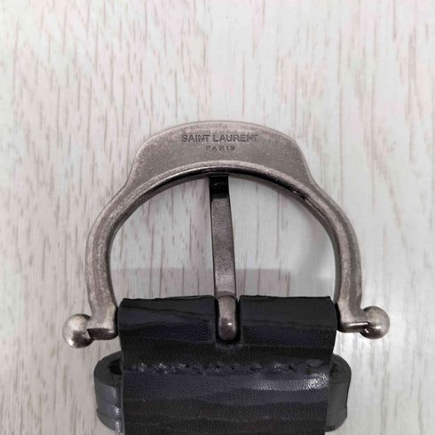 イヴサンローラン Yves Saint Laurent クラックレザーベルト メンズ