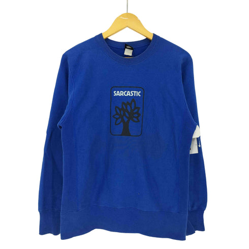 サキャスティック SARCASTIC 90s 初期 ロゴプリント クルーネックスウェット メンズ