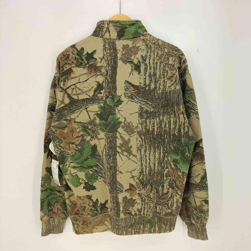 ジャージーズ JERZEES 90s USA製 OUTDOORS リアルツリー ハーフジップスウェット メンズ import:L