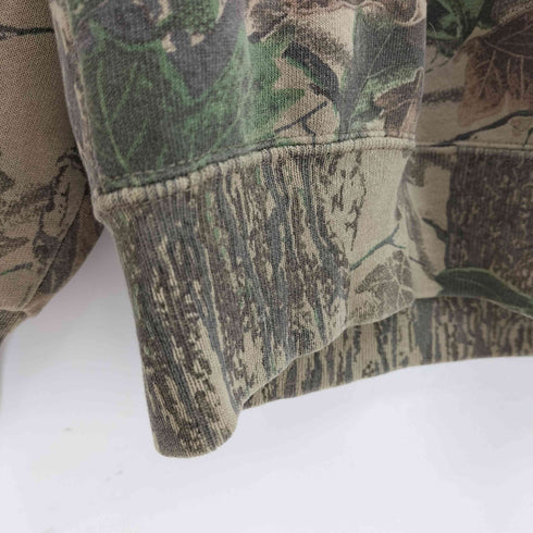 ジャージーズ JERZEES 90s USA製 OUTDOORS リアルツリー ハーフジップスウェット メンズ import:L