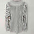 ザラ ZARA L/S ストライプ シャツ レディース import:XXL