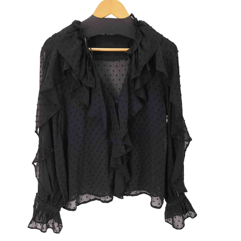 ザラ ZARA L/S シースルーデザインブラウス レディース import:XXL