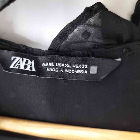 ザラ ZARA L/S シースルーデザインブラウス レディース import:XXL