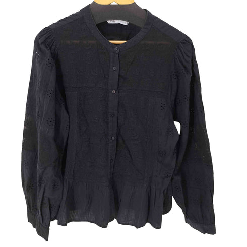 ザラ ZARA L/S レースデザインブラウス レディース import:XXL