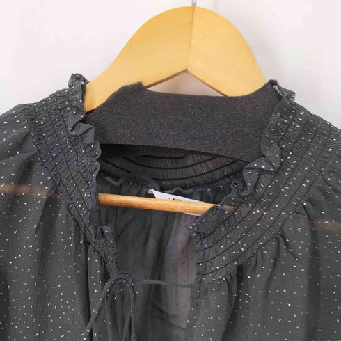 ザラ ZARA L/S シースルーデザインブラウス レディース import:XXL