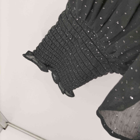 ザラ ZARA L/S シースルーデザインブラウス レディース import:XXL