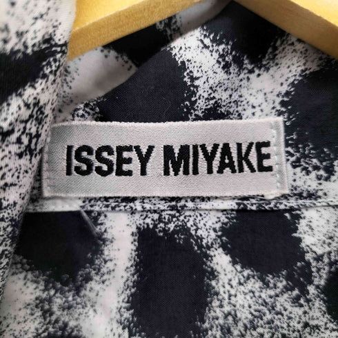 イッセイミヤケ ISSEY MIYAKE 90S 95AW ハーフボタン ショールカラ― 総柄ブラウス レディース L