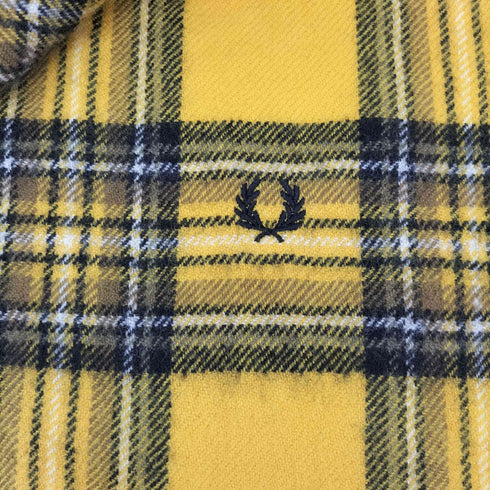 フレッドペリー FRED PERRY イギリス製 チェック ウールマフラー メンズ