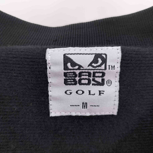 バッドボーイ BADBOY 90-00S GOLF 金ロゴ 刺繍 花柄 切替 アーム デタッチャブル Vネック プルオーバー Y2K メンズ import:M