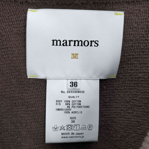 marmors 22AW chenille embroidery sweat シェニール エンブロイダリー スウェット レディース FR:36