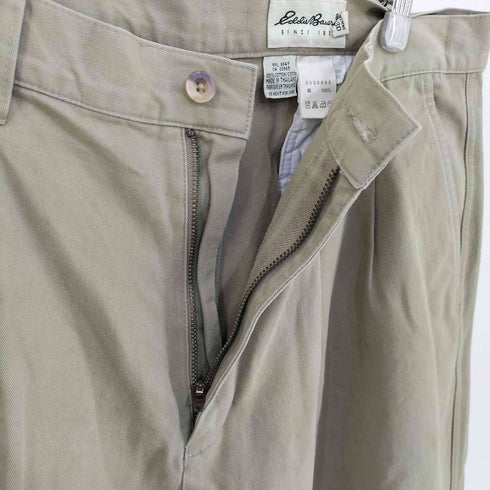 エディーバウアー Eddie Bauer 白タグ ツータック チノパンツ メンズ 36×30