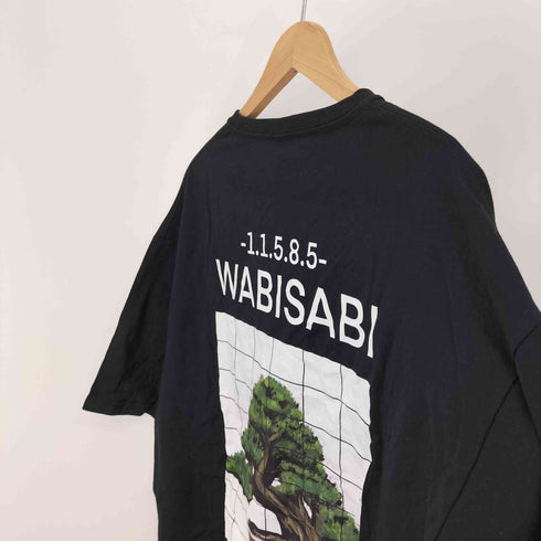 UNITED ATHLE ボディ -1.1.5.8.5- WABISABI 天真爛漫桃色暴走天使 盆栽 バック プリント S/S Tシャツ メンズ import:XL