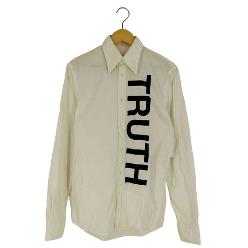 アレキサンダーマックイーン Alexander McQueen TRUTH Printed Cotton-Poplin Shirt トゥルース プリンテッド コットン ポプリンシャツ メンズ 44