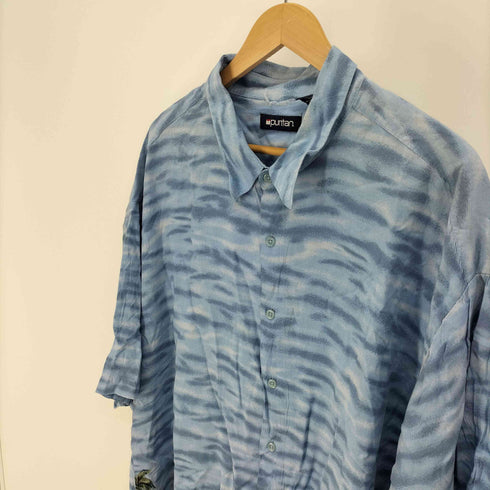 ピューリタン PURITAN 90S 紺タグ パームツリー ヤシの木 総柄 レーヨン アロハ シャツ ビッグサイズ メンズ 3XL