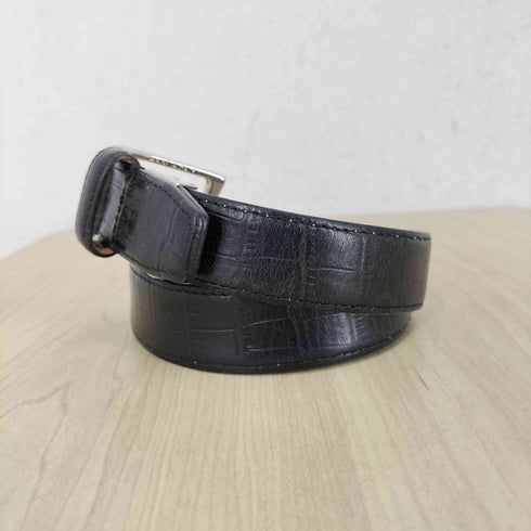 MADE IN ITALY GENUINE LEATHER SOLID BRASS レザーベルト メンズ