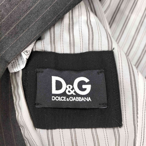 ドルチェアンドガッバーナ DOLCE&GABBANA イタリア製 リネン100% 背抜き2Bテーラードジャケット メンズ