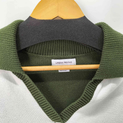 アーバン レヴィヴォ URBAN REVIVO スキッパーカラーニット メンズ US 4