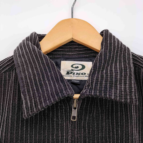 ピコ PIKO 90S ロゴ刺繍 ジップアップ コーデュロイジャケット メンズ import:M