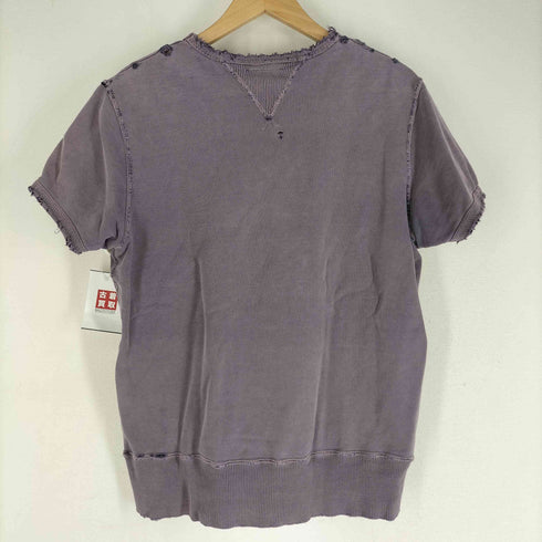 レミレリーフ REMI RELIEF USED加工 スウェット生地 Vガゼット ダメージ S/S Tシャツ ボロ メンズ JPN:S
