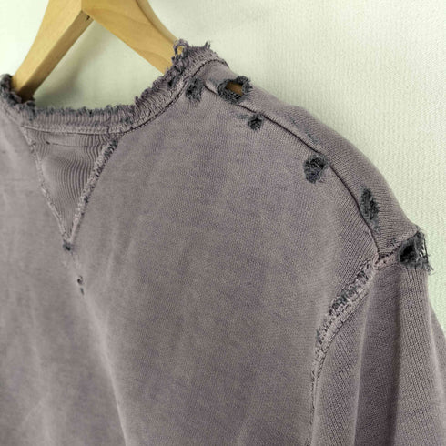 レミレリーフ REMI RELIEF USED加工 スウェット生地 Vガゼット ダメージ S/S Tシャツ ボロ メンズ JPN:S
