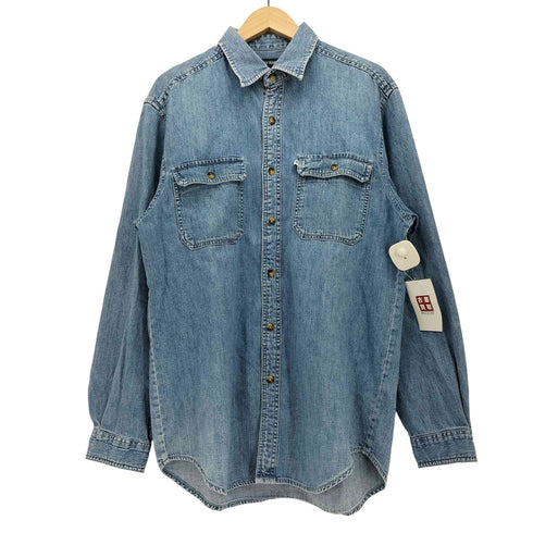 ゲスジーンズ GUESS JEANS 90-00S フロントポケット デニム L/S シャツ メンズ import:M