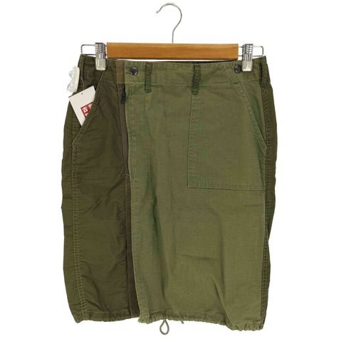 ジョンブル Johnbull バイカラー ジップ 巻き ラップ ミリタリー タイト スカート Y2K レディース