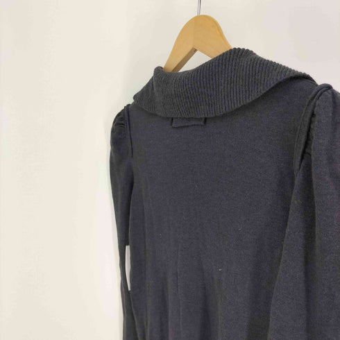 ディーゼル DIESEL DENIM DIVISION ロゴ コイン フェルト ナイロン レーヨン アンゴラ ミックスファブリック スキッパー ニット セーター Y2K レディース import:S