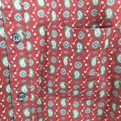 Candi Fantasi 90-00S 家タグ ペイズリー柄 L/S シャツ メンズ