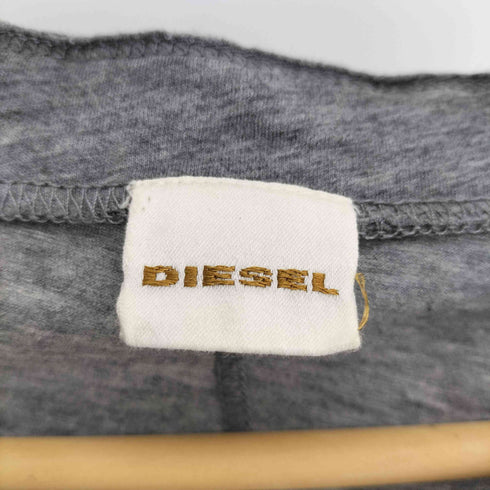 ディーゼル DIESEL DENIM DIVISION ロゴ コイン ミニポケット スナップボタン Vネック カットソー Y2K レディース import:M
