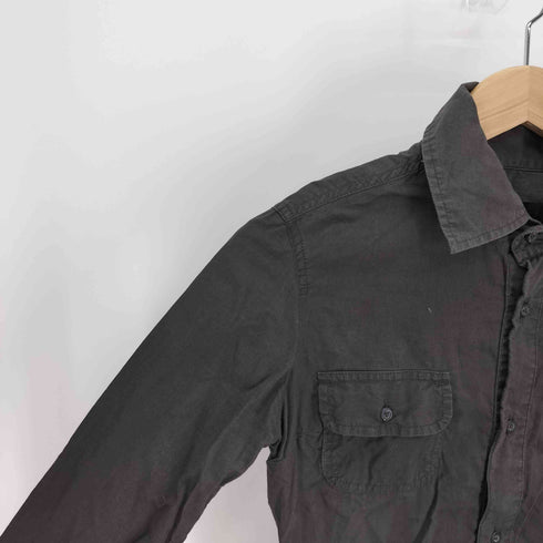 ディーゼル DIESEL 90S 旧タグ バック ロゴ 刺繍 フラップポケット コットン L/S シャツ Y2K レディース import:S