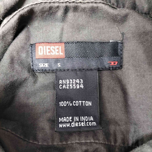 ディーゼル DIESEL 90S 旧タグ バック ロゴ 刺繍 フラップポケット コットン L/S シャツ Y2K レディース import:S