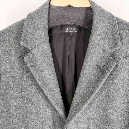 アーペーセー A.P.C. 90-00s フランス製 比翼ウールチェスターコート メンズ S