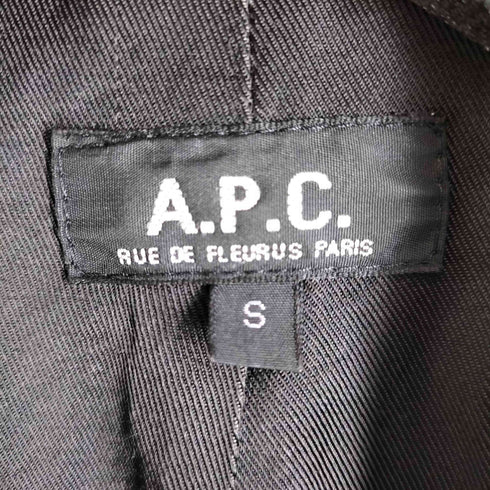 アーペーセー A.P.C. 90-00s フランス製 比翼ウールチェスターコート メンズ S