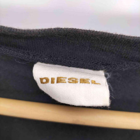 ディーゼル DIESEL ロゴ プリント Vネック ノースリーブ Tシャツ Y2K レディース import:S