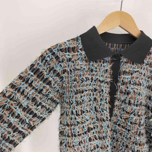 ケイビーエフ KBF 24AW ツイードフリンジニット レディース ONE SIZE