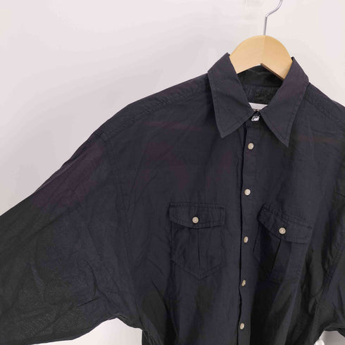 ディーゼル DIESEL ウエスト ドローコード 宝石 ボタン シアー グランパシャツ レディース import:XS