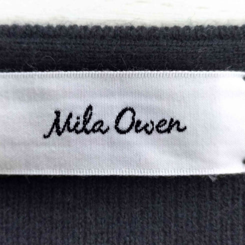 ミラオーウェン Mila Owen スクエアネック ボーダー ニット レディース ONE SIZE
