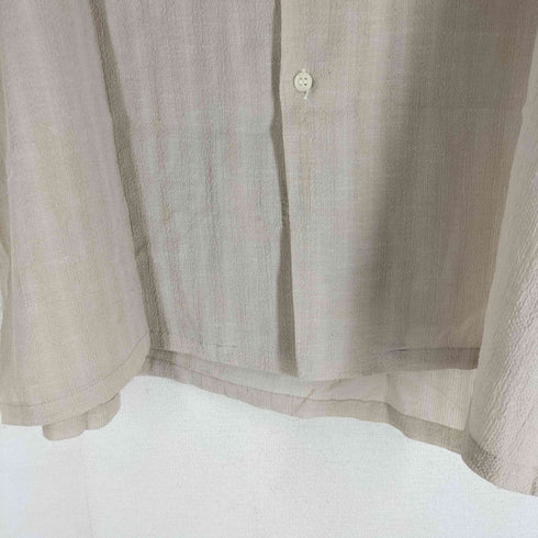 HOLIDAVSET 三角タグ 綿麻生地 開襟 オープンカラー S/S シャツ メンズ import:L