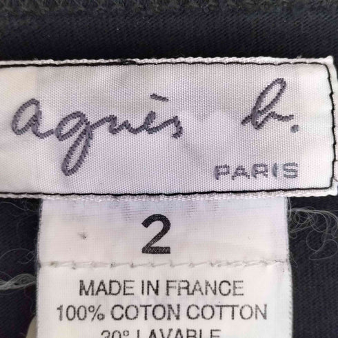 アニエスベー agnes b. フランス製 袖ロゴ カットソー レディース 2
