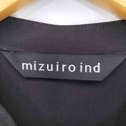 ミズイロインド mizuiro ind レーヨン ポリ ノーカラー L/S シャツ ワンピース レディース
