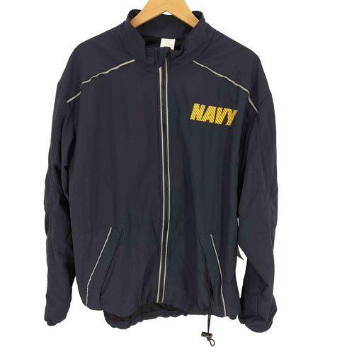 ユーエスネイビー U.S.NAVY USA製 NAVY RUNNING JACKET ナイロン トレーニング ランニング ジャケット 16年製 メンズ L-R