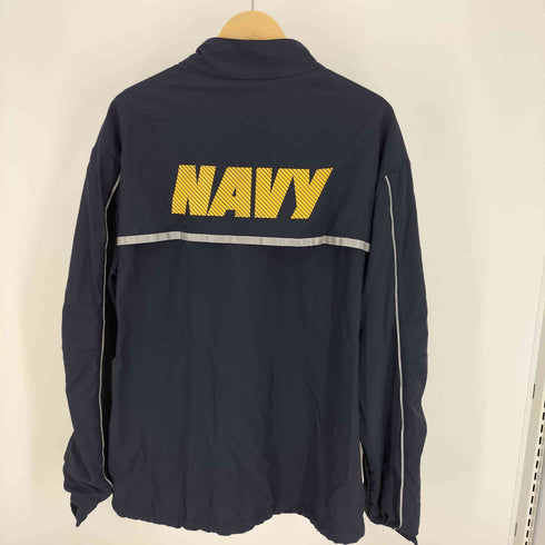 ユーエスネイビー U.S.NAVY USA製 NAVY RUNNING JACKET ナイロン トレーニング ランニング ジャケット 16年製 メンズ L-R