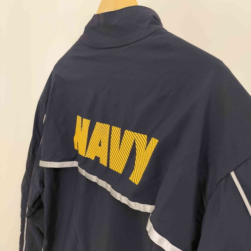 ユーエスネイビー U.S.NAVY USA製 NAVY RUNNING JACKET ナイロン トレーニング ランニング ジャケット 16年製 メンズ L-R