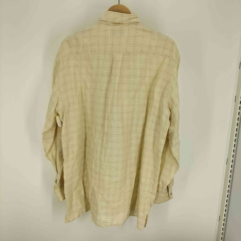 ポールスチュアート Paul Stuart グラフチェック L/S リネン シャツ メンズ EXTRA LARGE