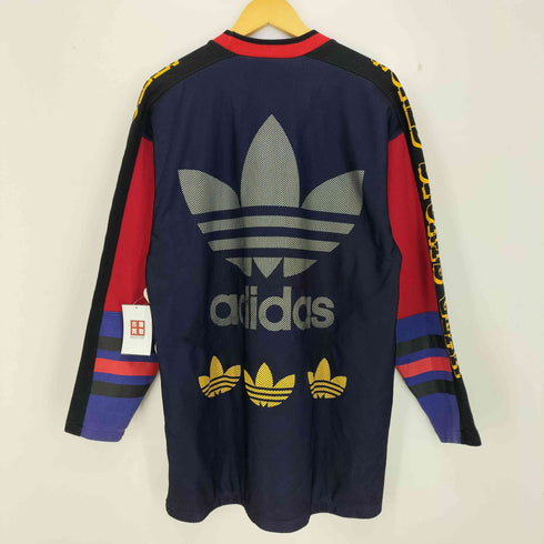 アディダス adidas デサント製 メッシュ スウェット メンズ L-O