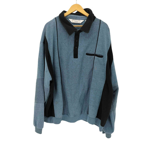 CLASSICS BY PALMLAND ストライプ ポロシャツ L/S スウェット メンズ 5X