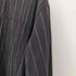 ADDENDUM 90S コットン ポリ ノーカラー ストライプ L/S シャツ メンズ import:L