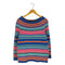 ローレンラルフローレン LAUREN RALPH LAUREN ロールデザイン マルチボーダー コットン ニット レディース import:M